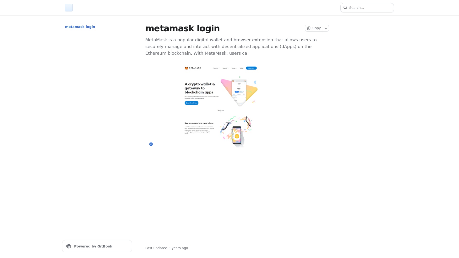 Screenshot of metamask-login-11.gitbook.io