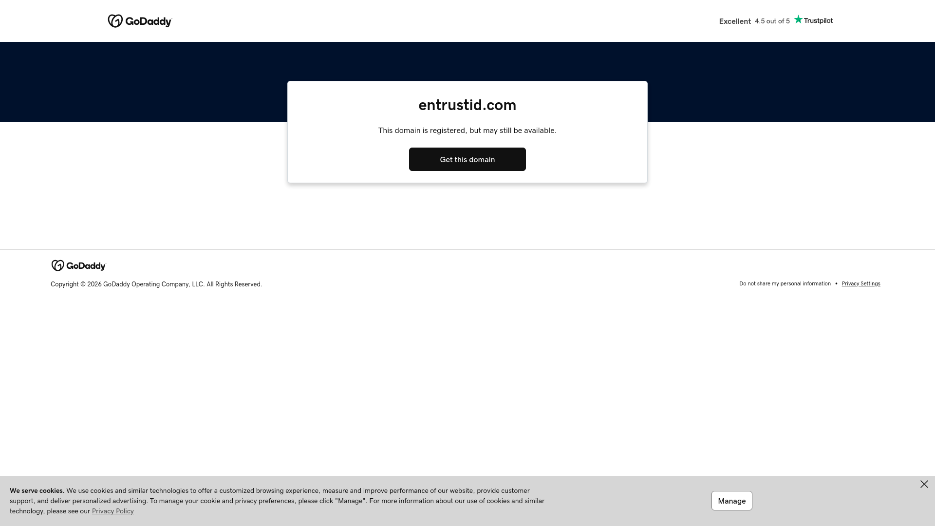 Stored capture of entrustid.com