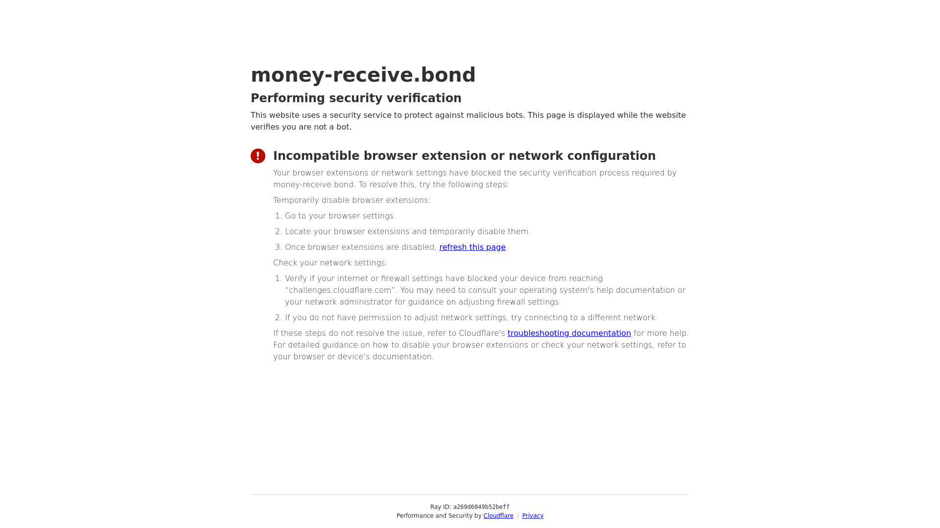 Screenshot of money-receive.bond