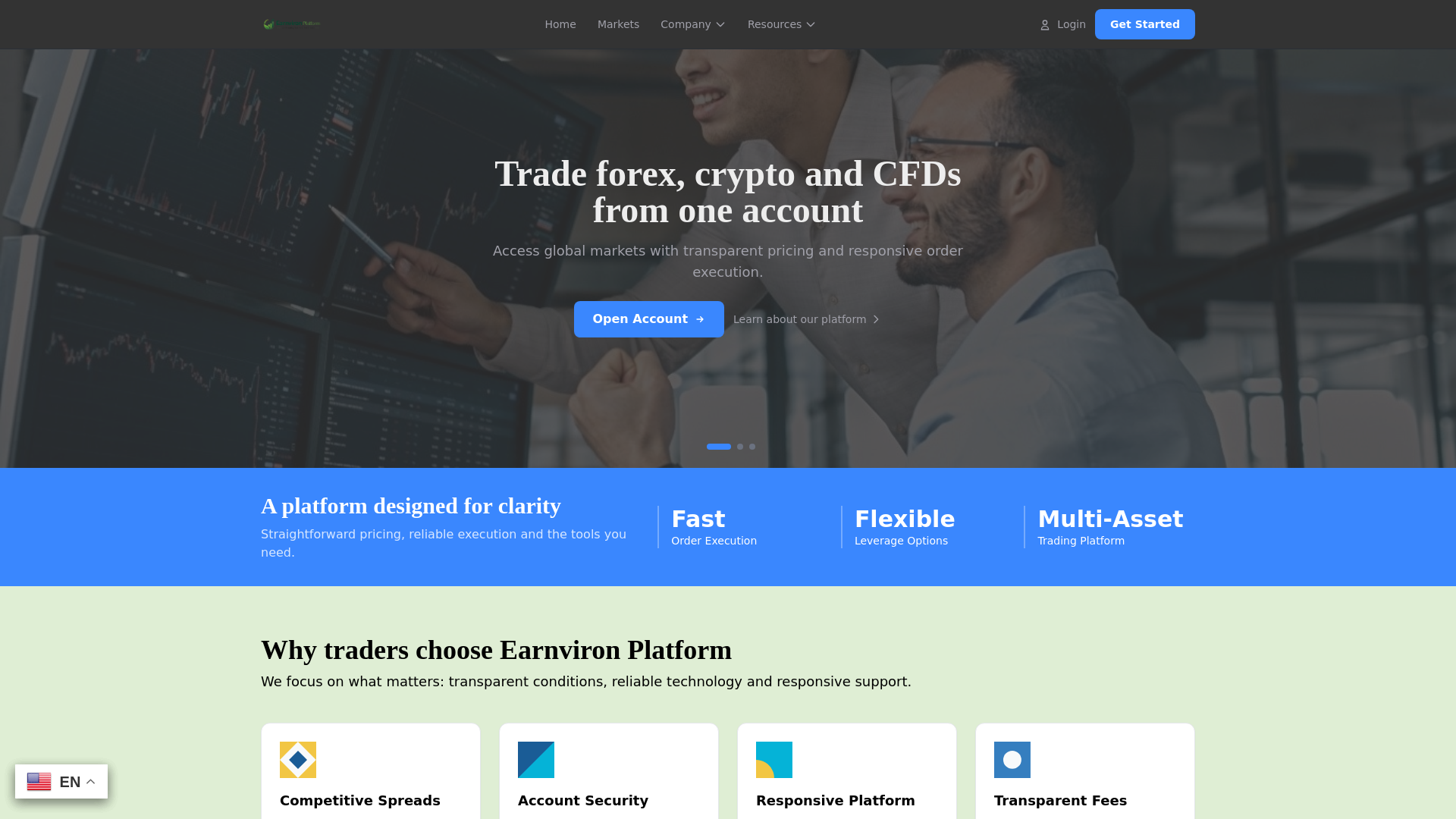 Stored capture of earnvironplatform.com