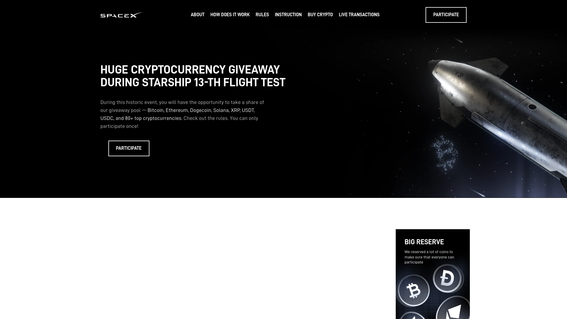 Stored capture of eventspacex.netlify.app