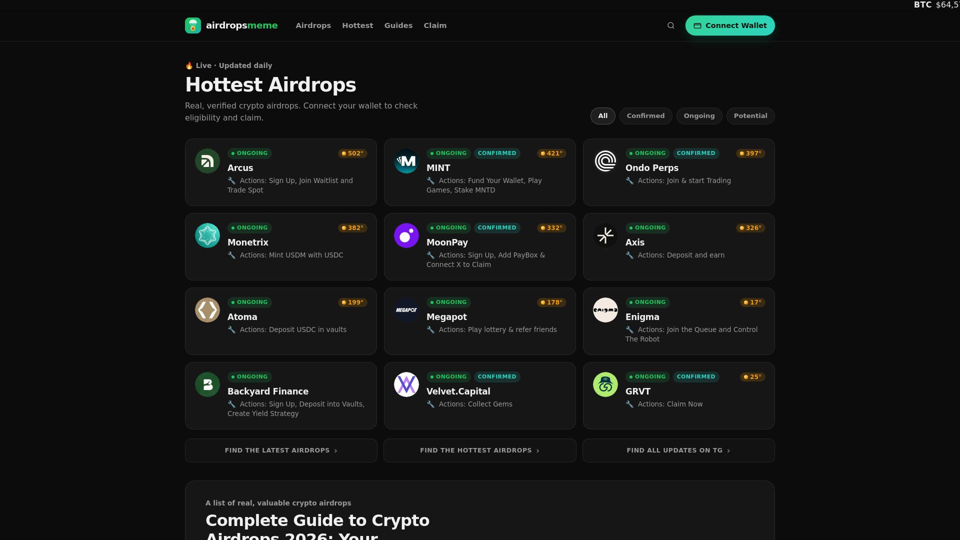 Screenshot of airdropmemes.trade