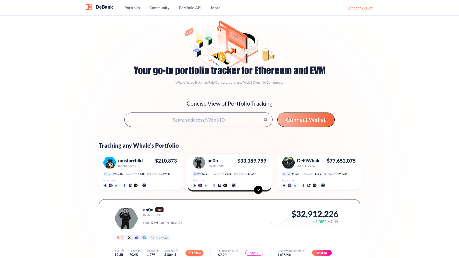 Screenshot of debank-tracking.com