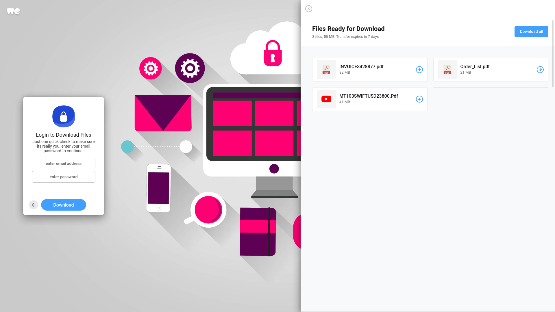 Screenshot of wefiletransfer0562026.edgeone.dev