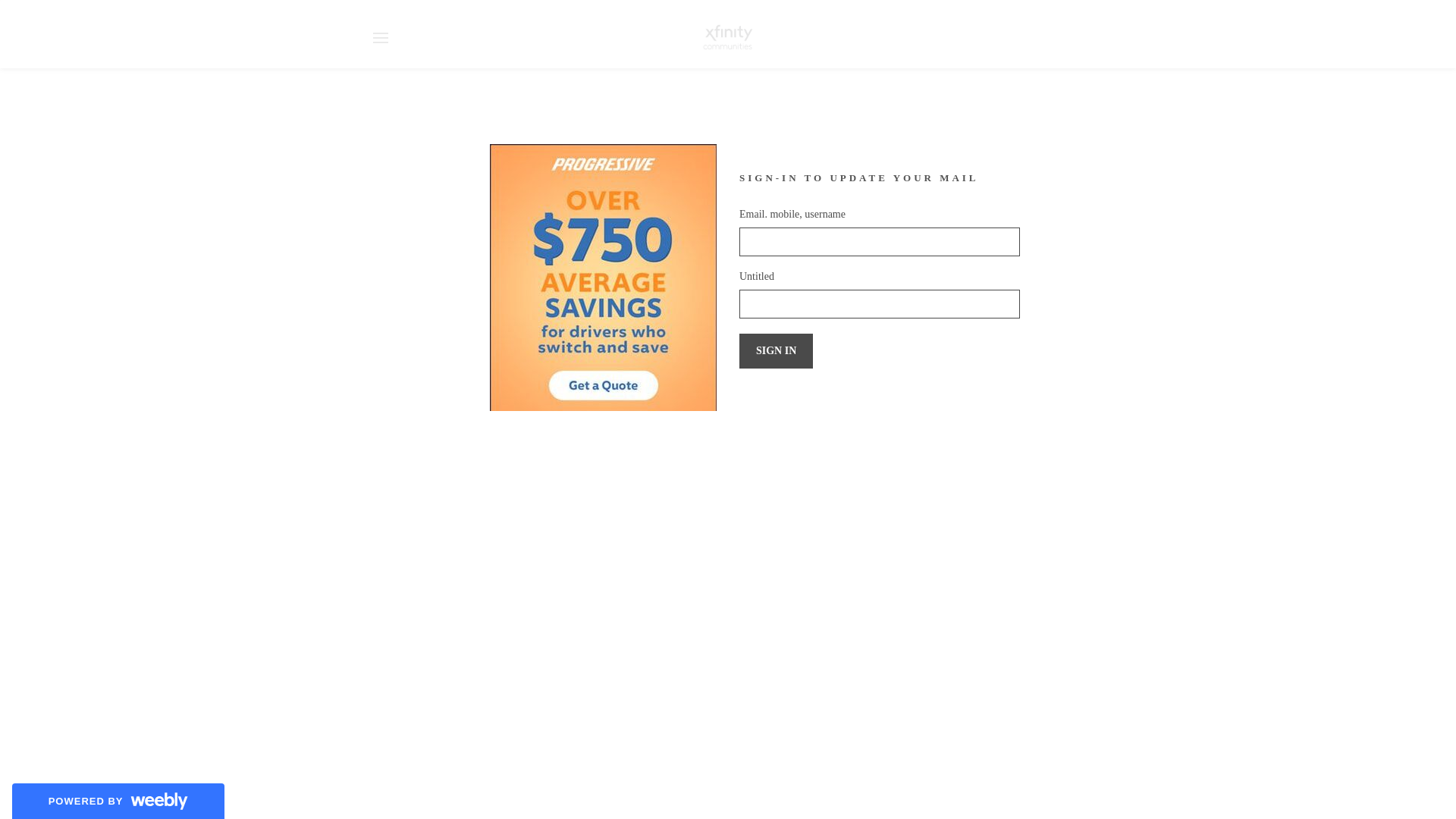 Screenshot of comcastupdateservice.weebly.com