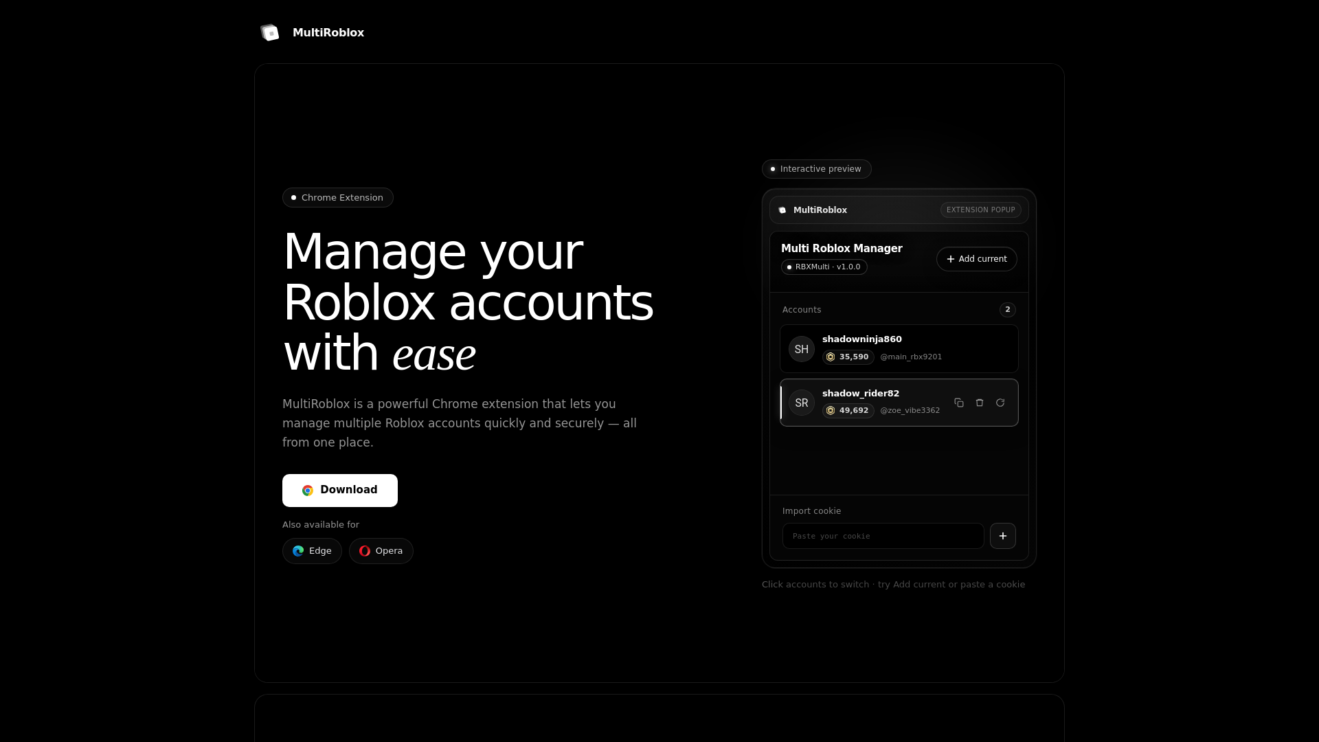 Screenshot of rbxmulti.app