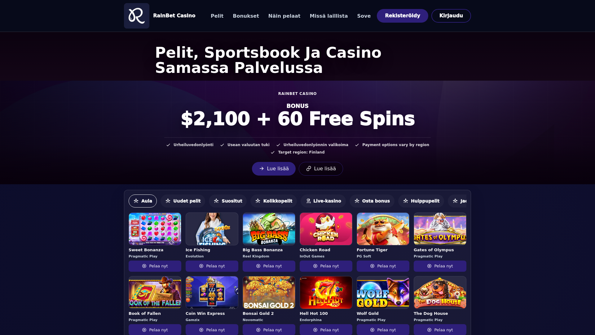 Screenshot of rainbet-fi.net