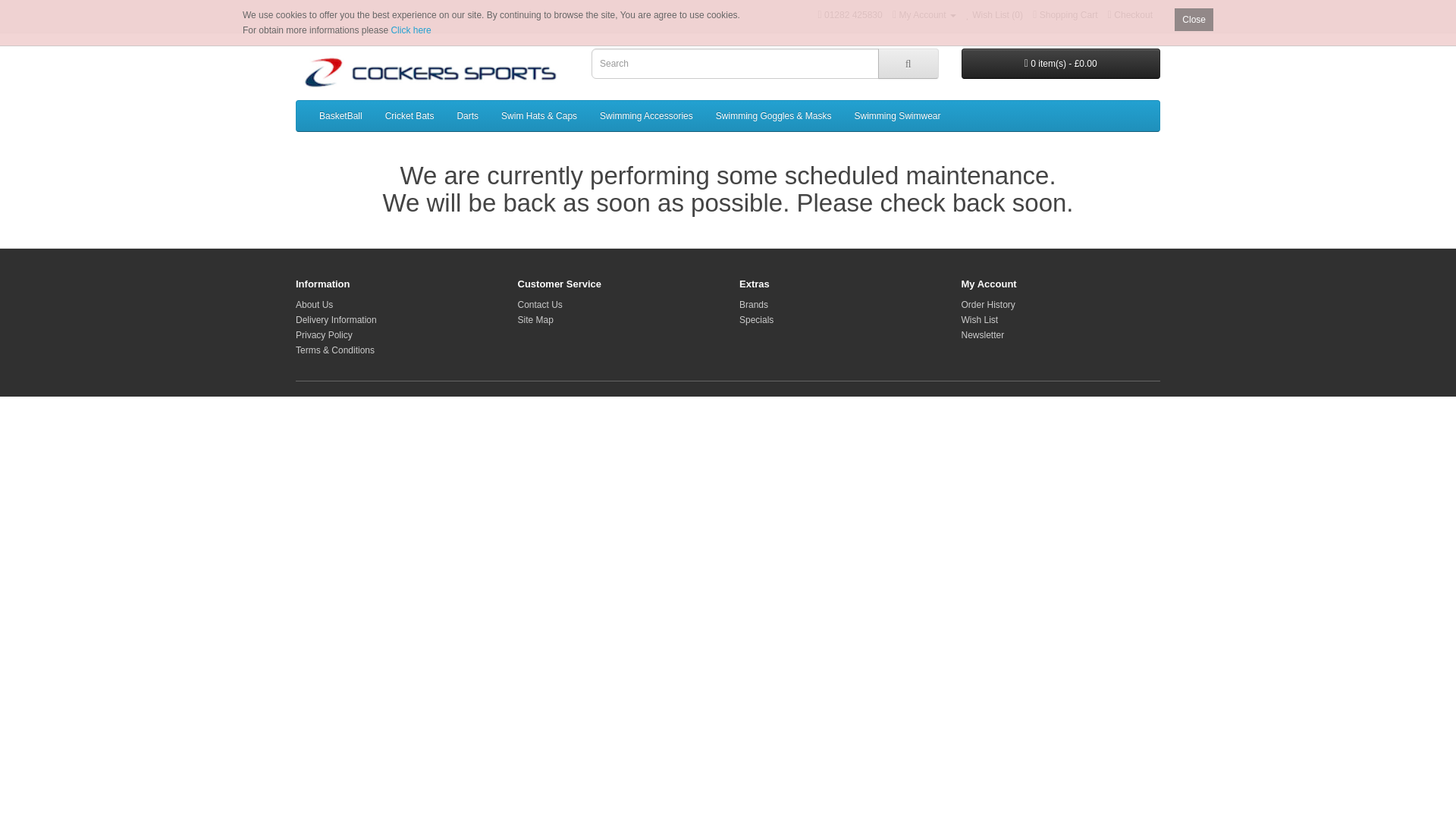 Screenshot of cockers-sports.co.uk