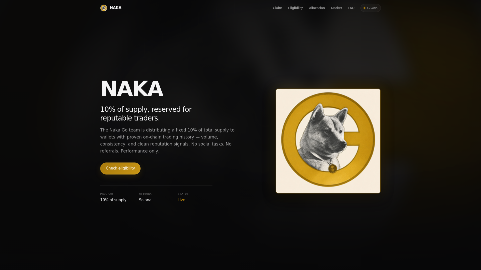 Screenshot of nakago.memepage.io