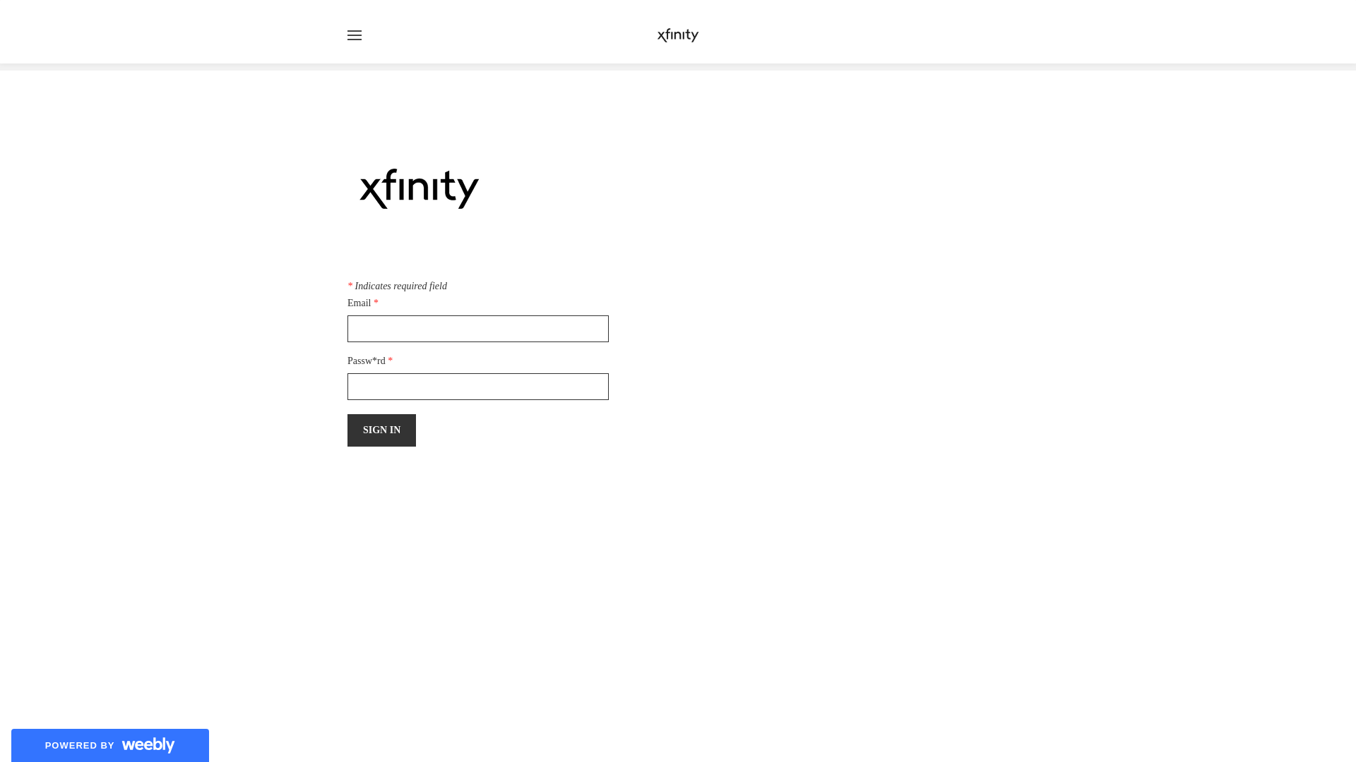 Screenshot of comcastverifylogin.weebly.com