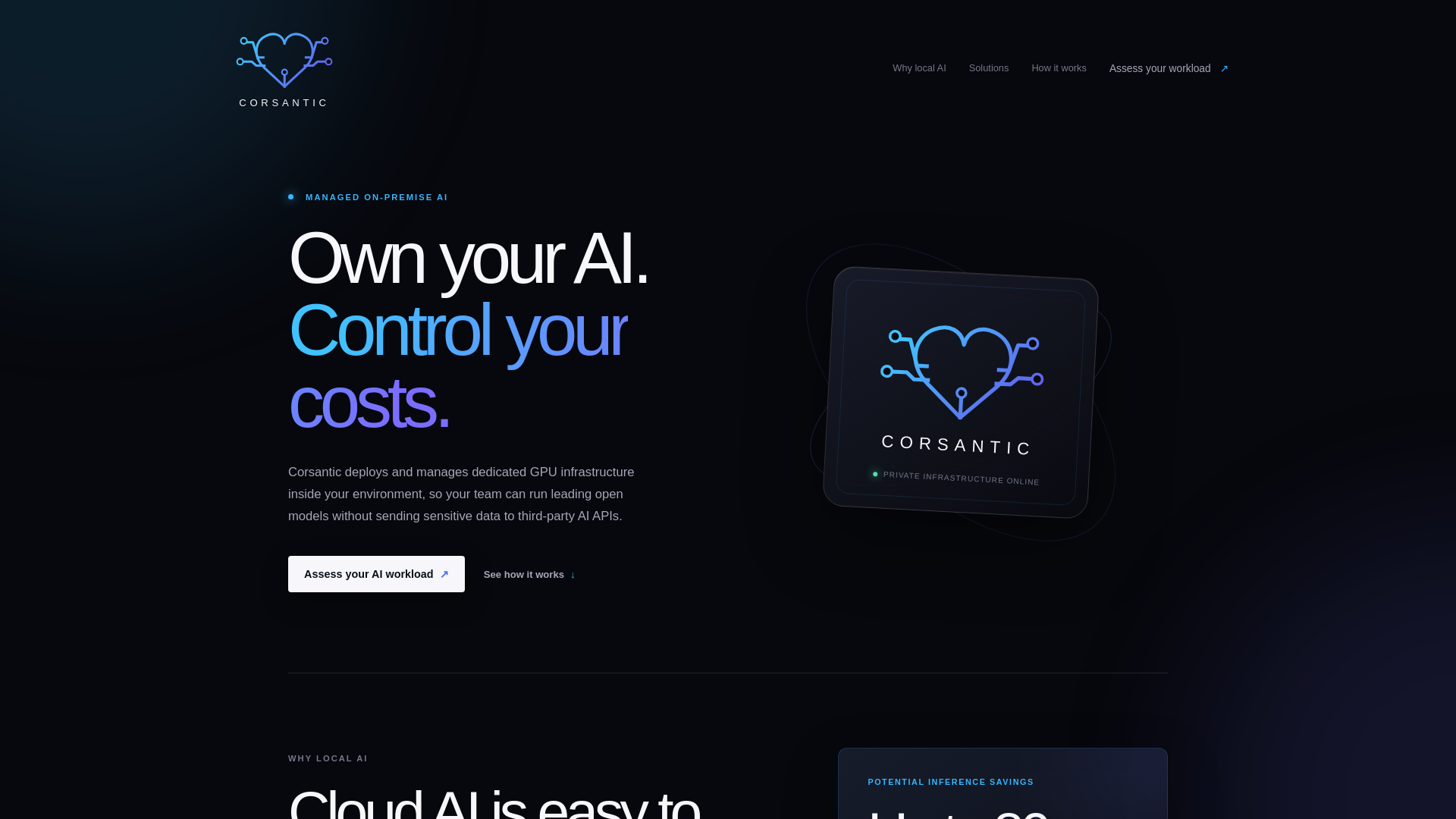 Screenshot of corsantic.ca
