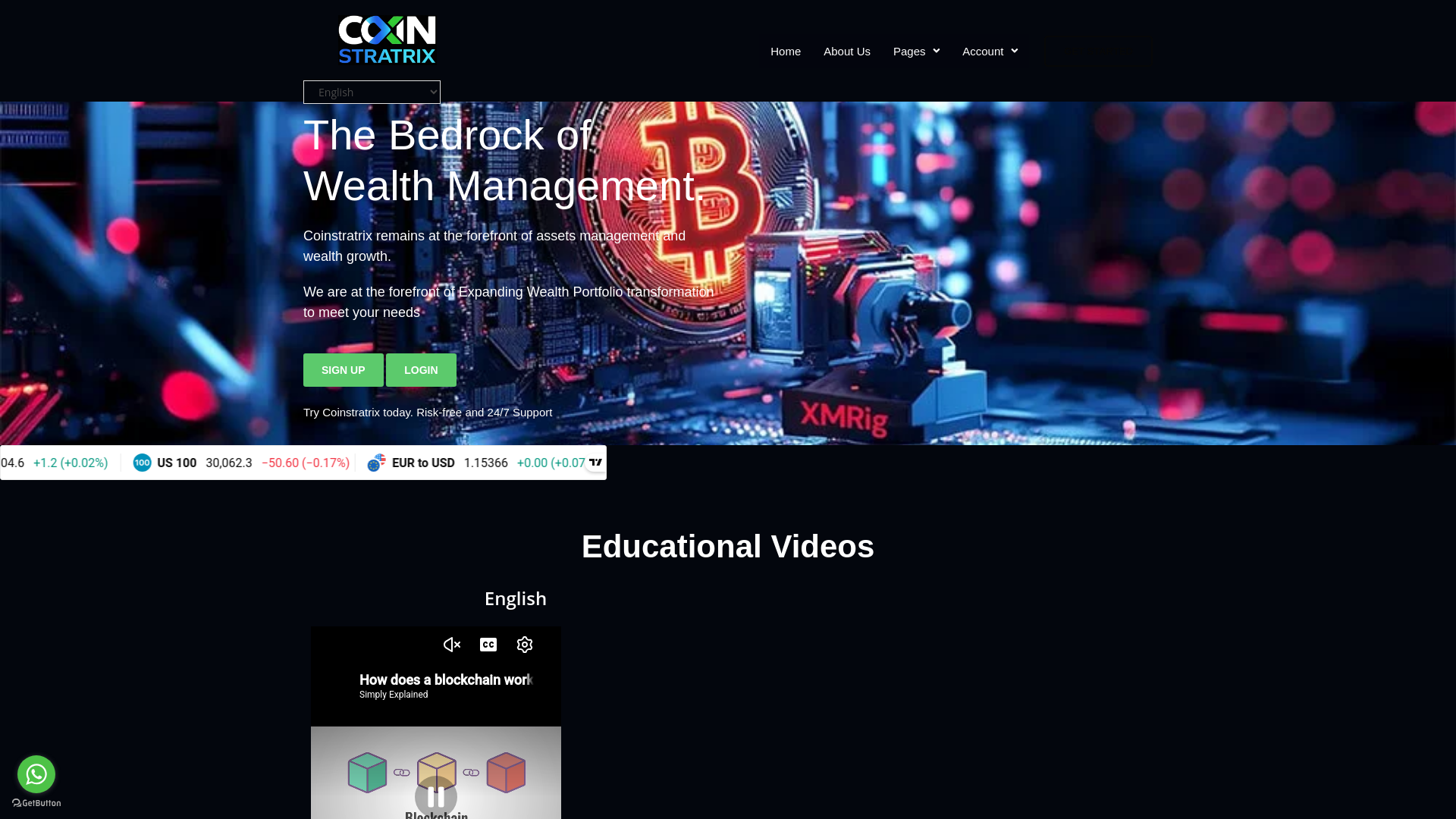 Stored capture of coinstratrix.com