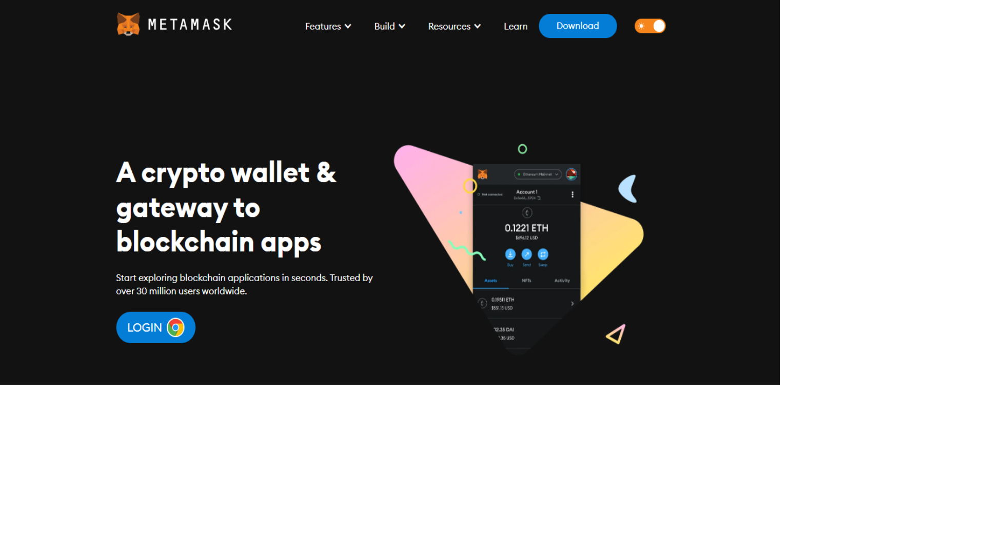 Screenshot of metmaskelogin.webflow.io
