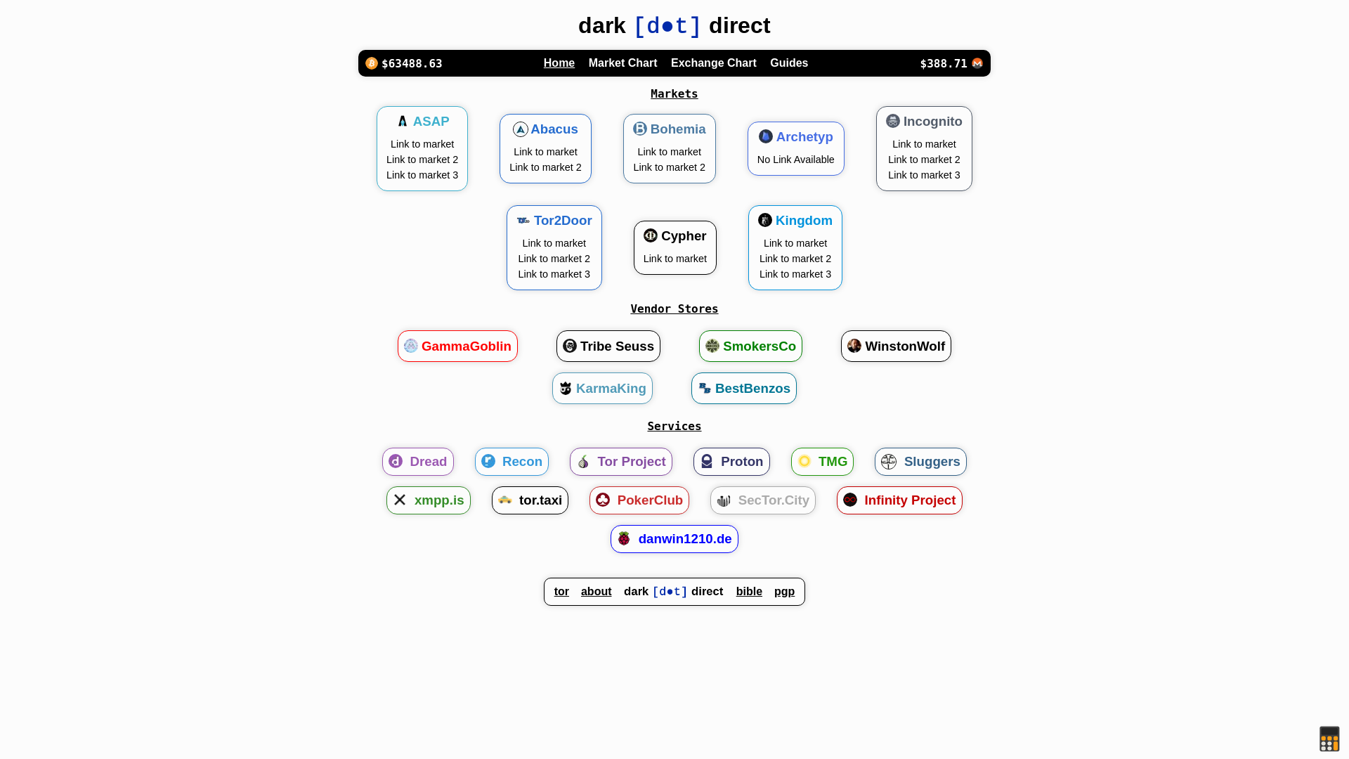 Screenshot of dark.direct
