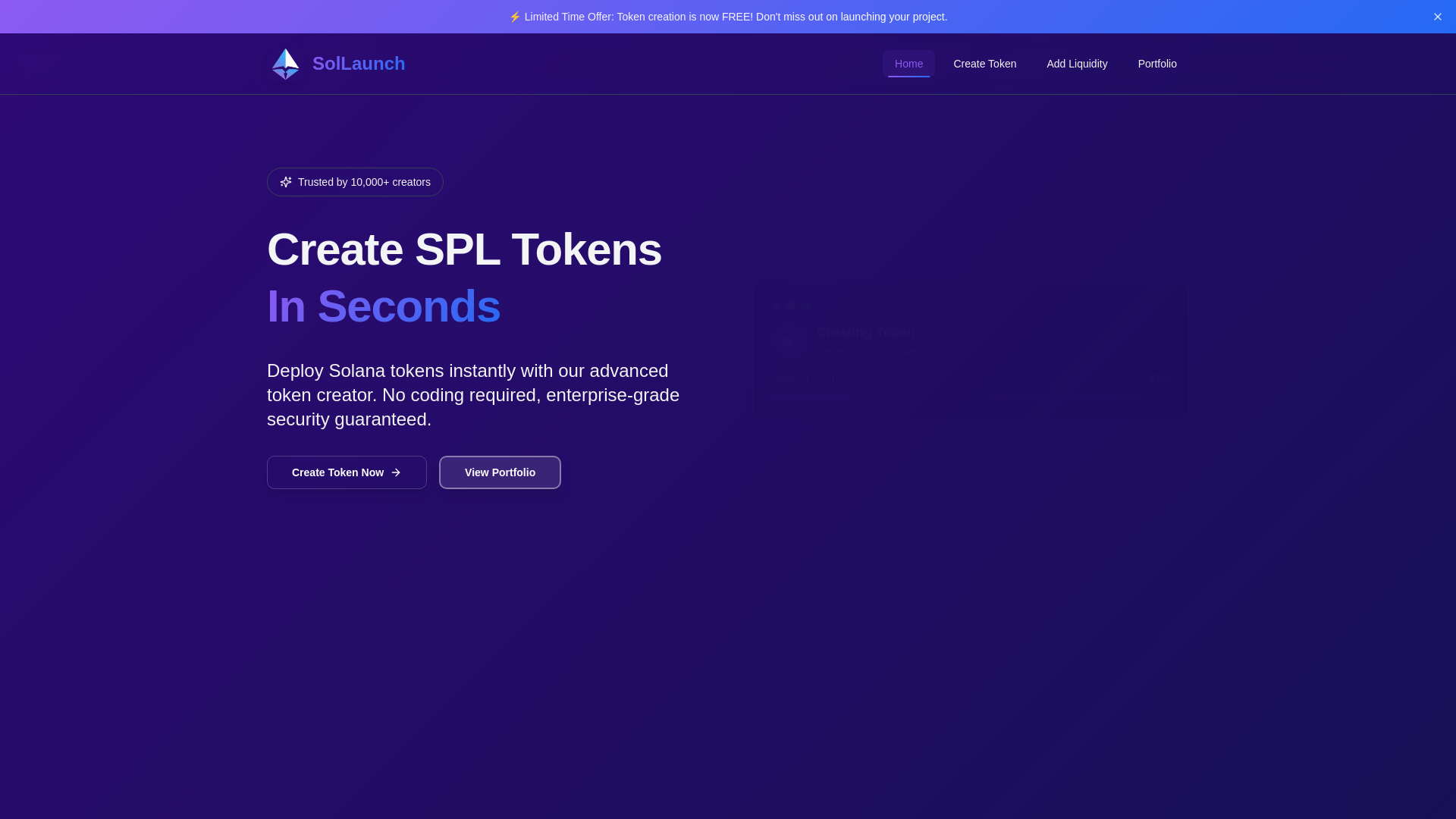 Screenshot of sollaunch.win