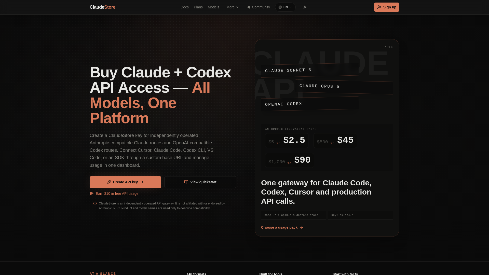 Screenshot of claudestore.store