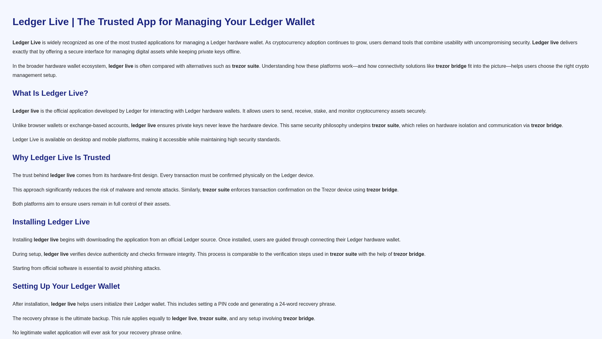 Screenshot of ledger-secure-live.wasmer.app