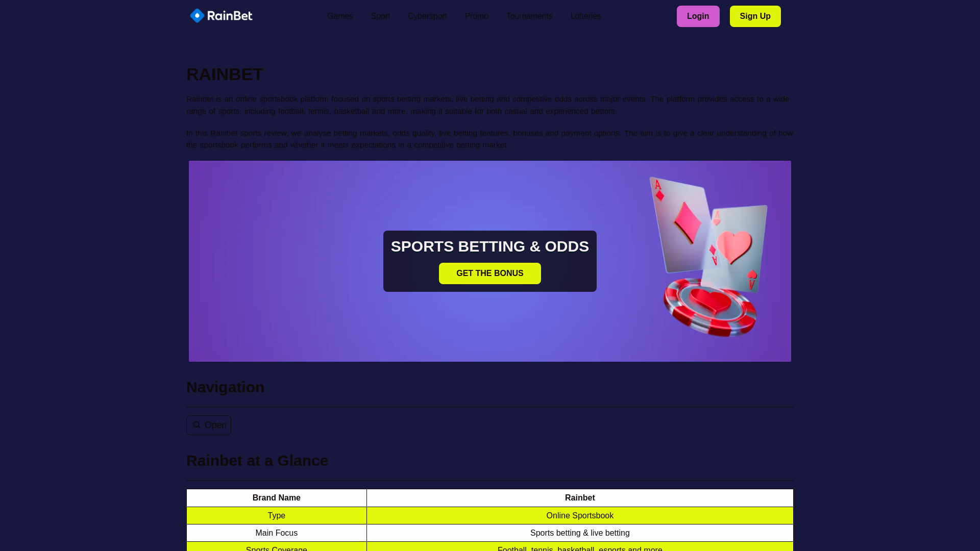 Screenshot of rainbet-sports.live