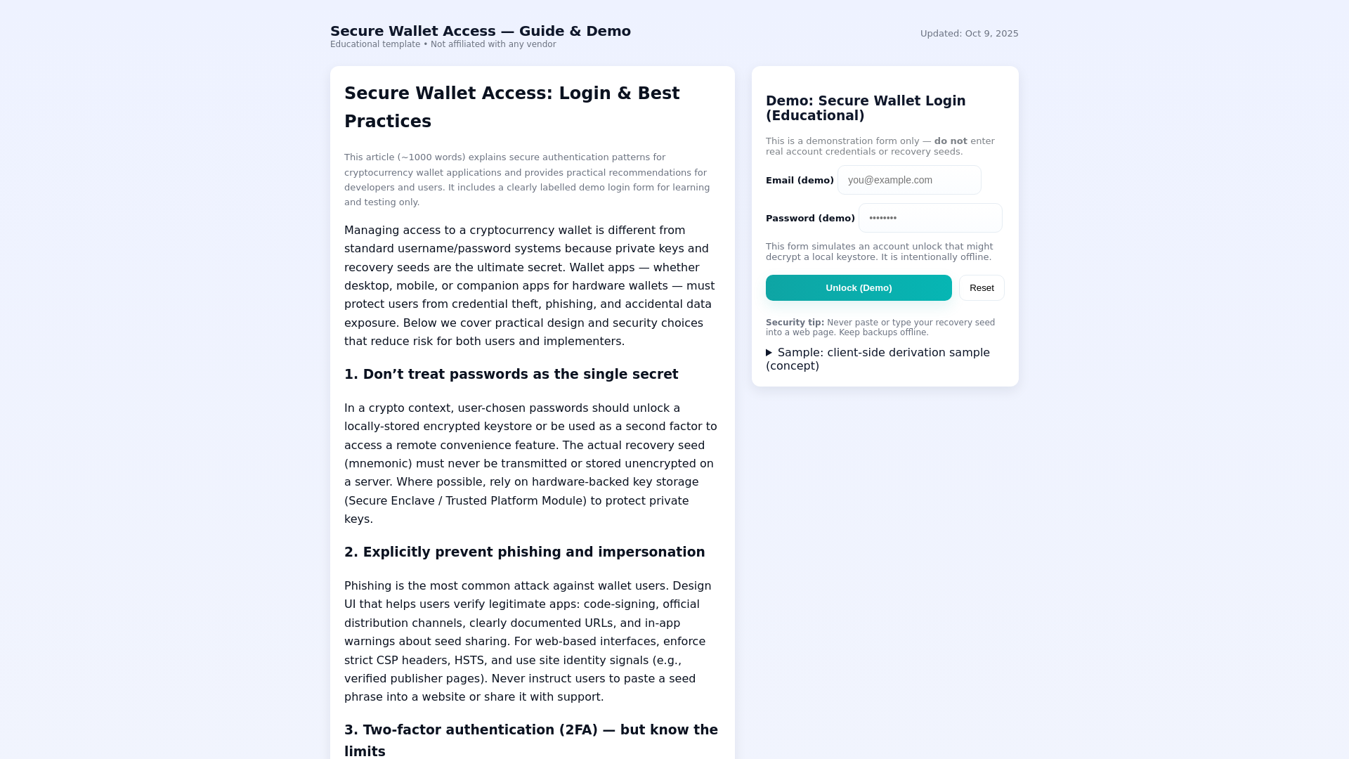 Screenshot of guide-access-ledgrre.pages.dev