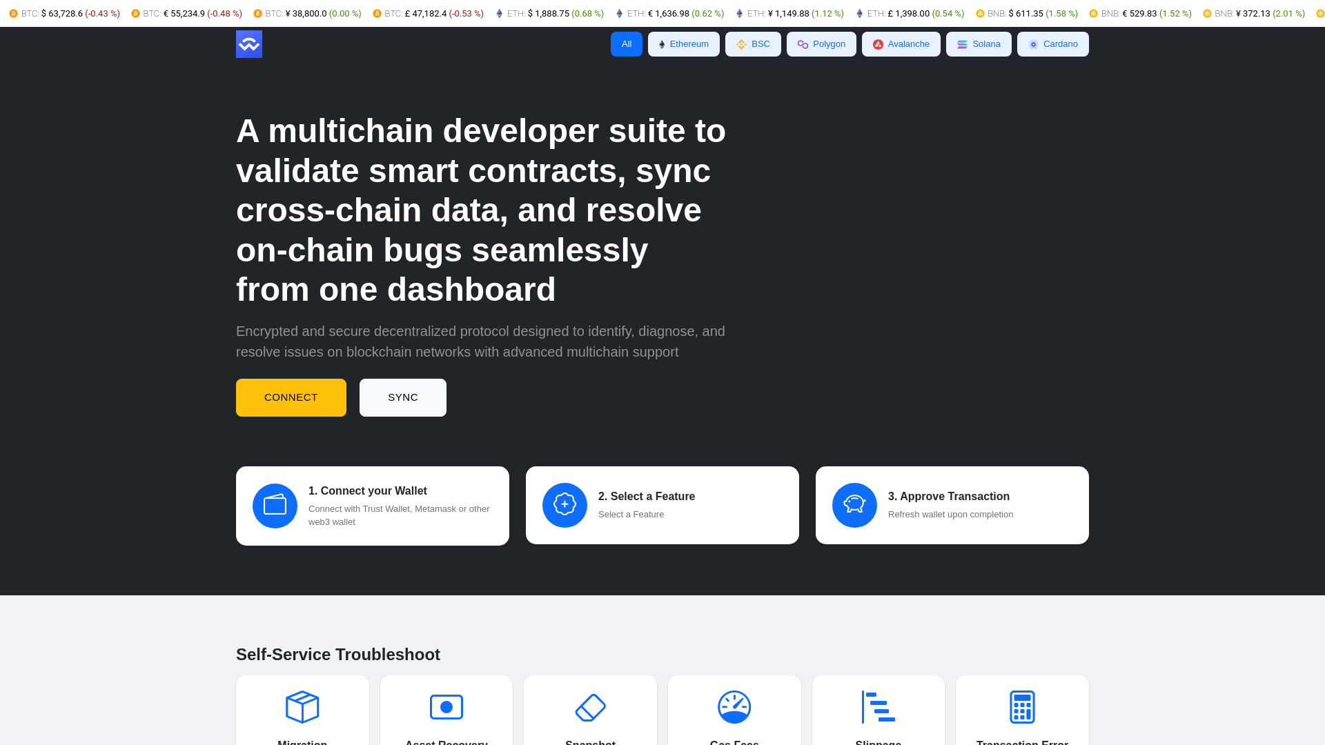 Screenshot of walletsconnectchain.web.app