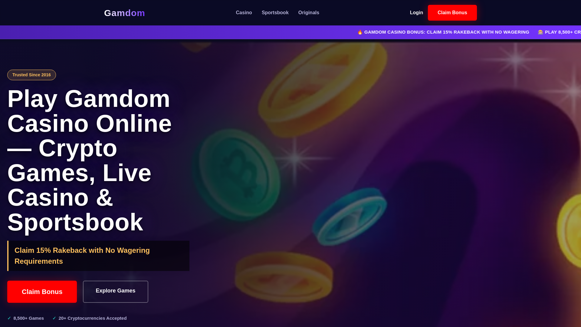 Screenshot of web-gamdom.com