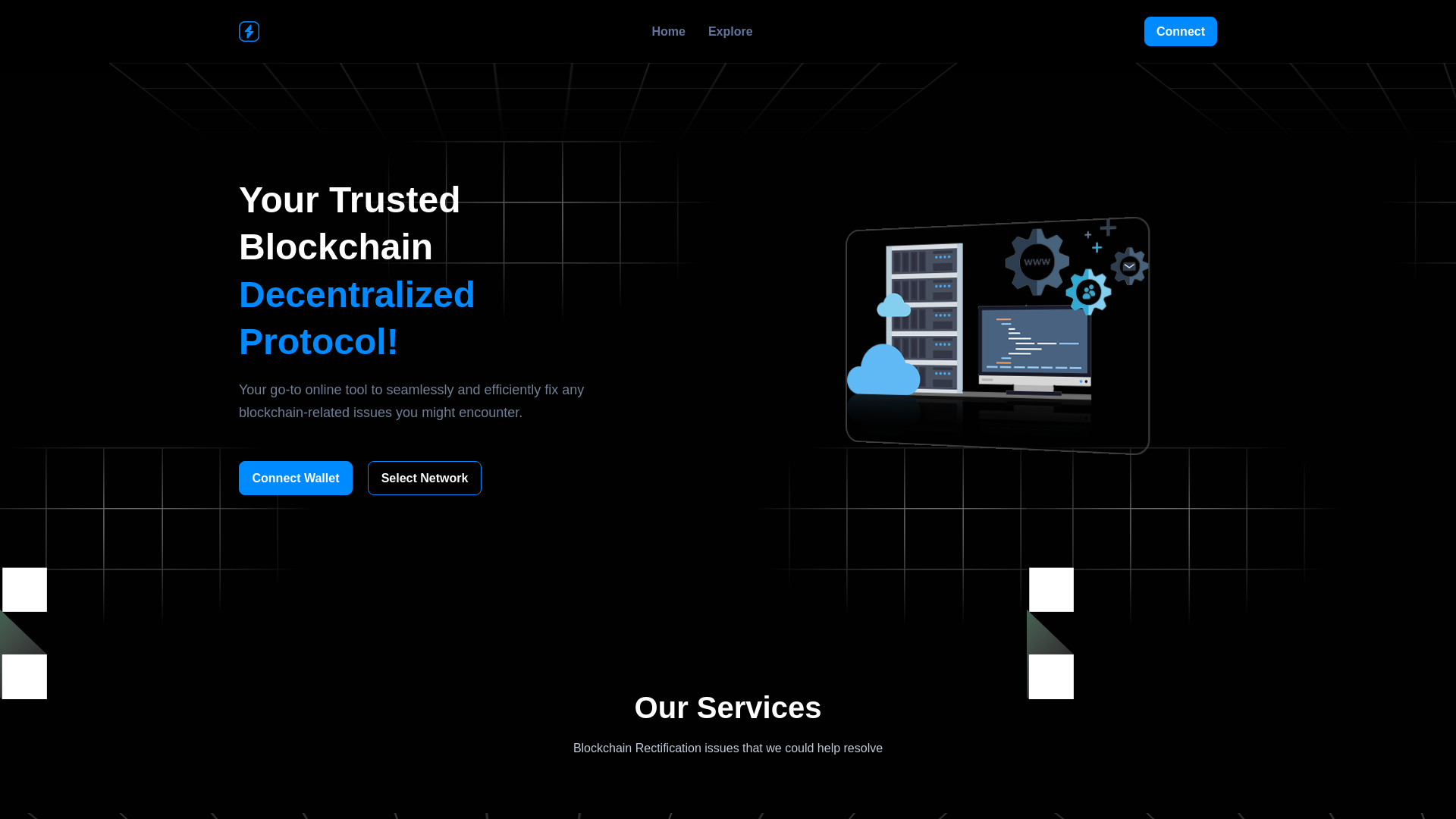 Screenshot of onchainrestore.xyz