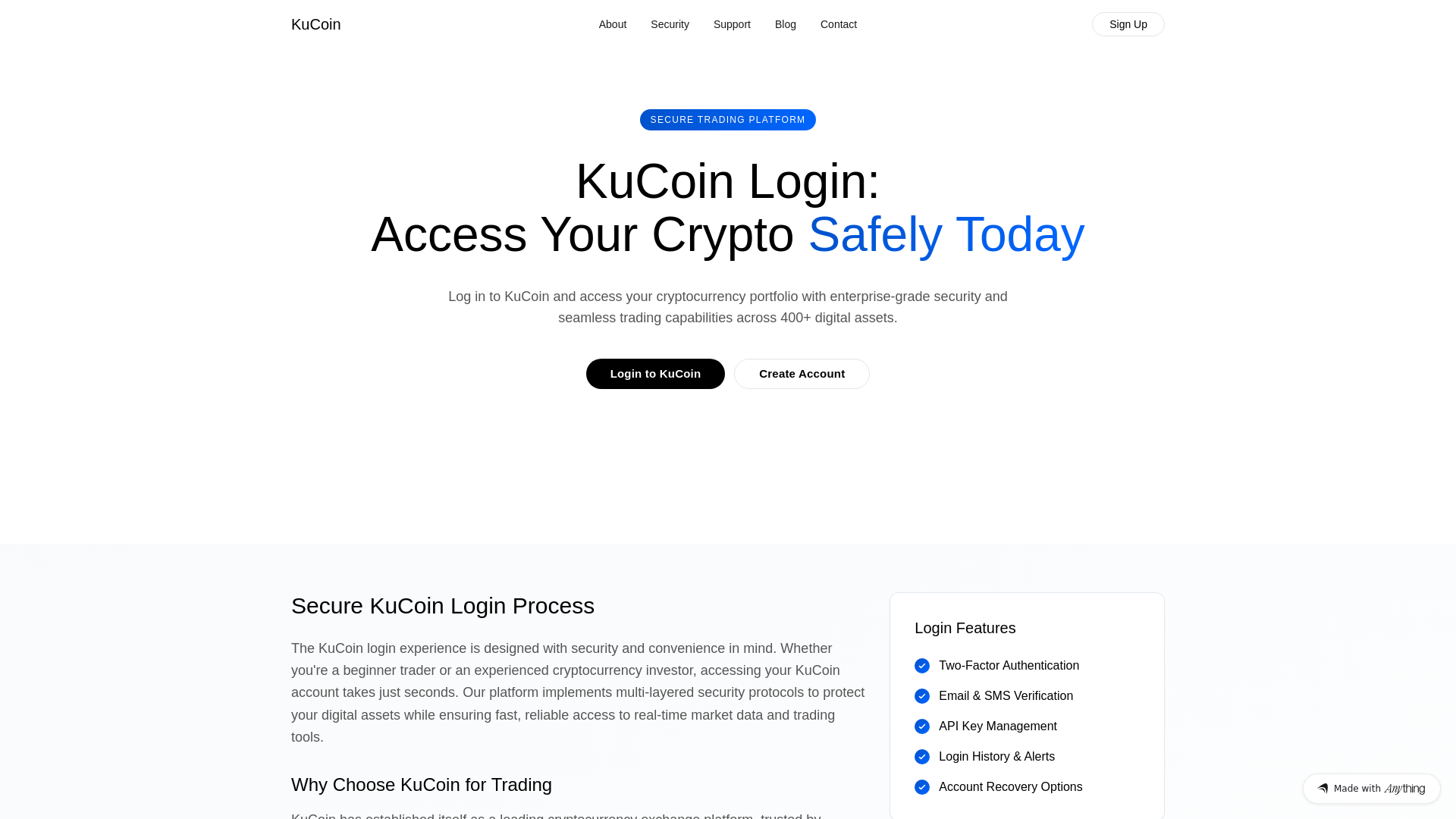 Screenshot of kucoin.created.app