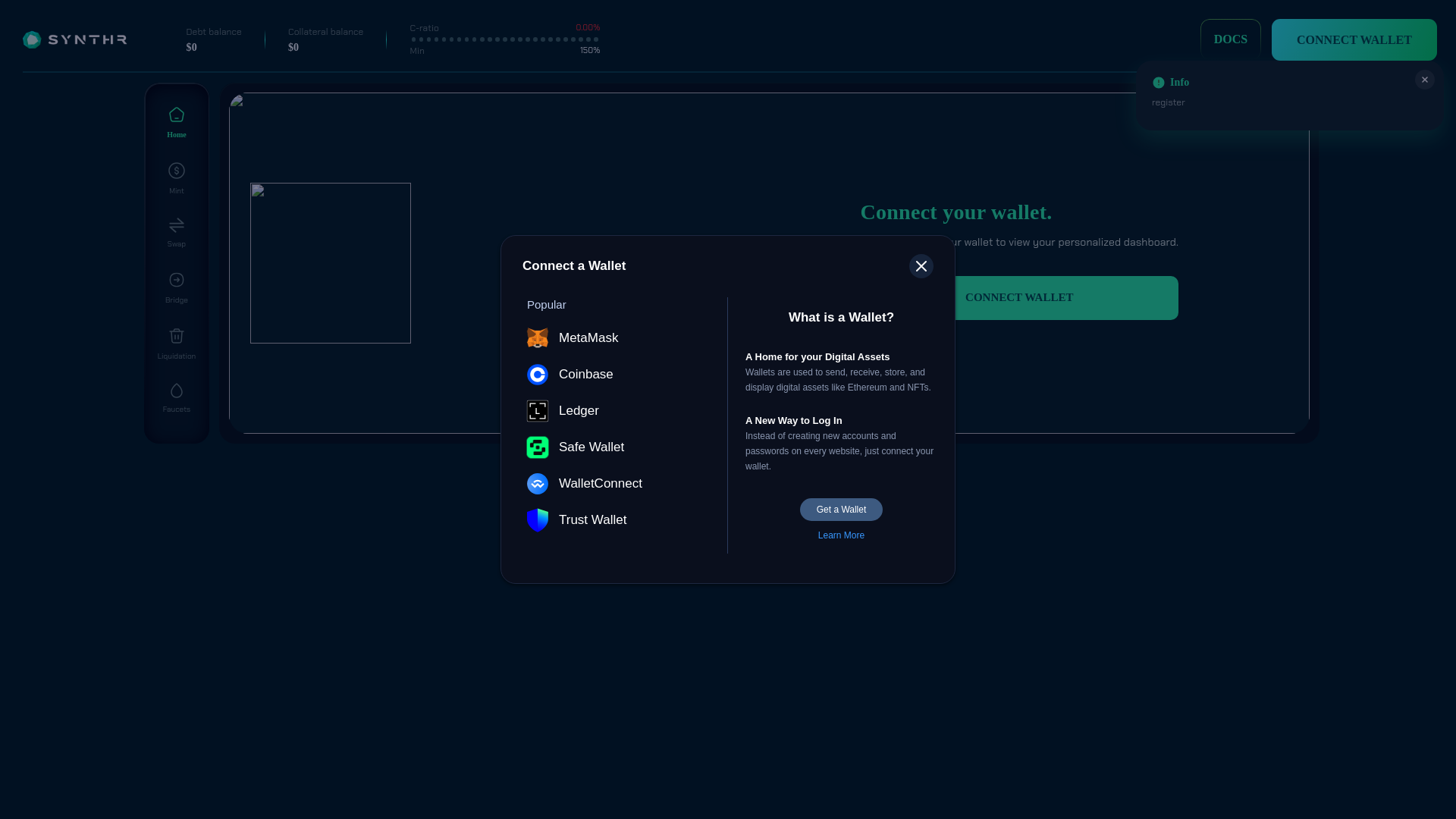 Screenshot of synthr-connect.pages.dev