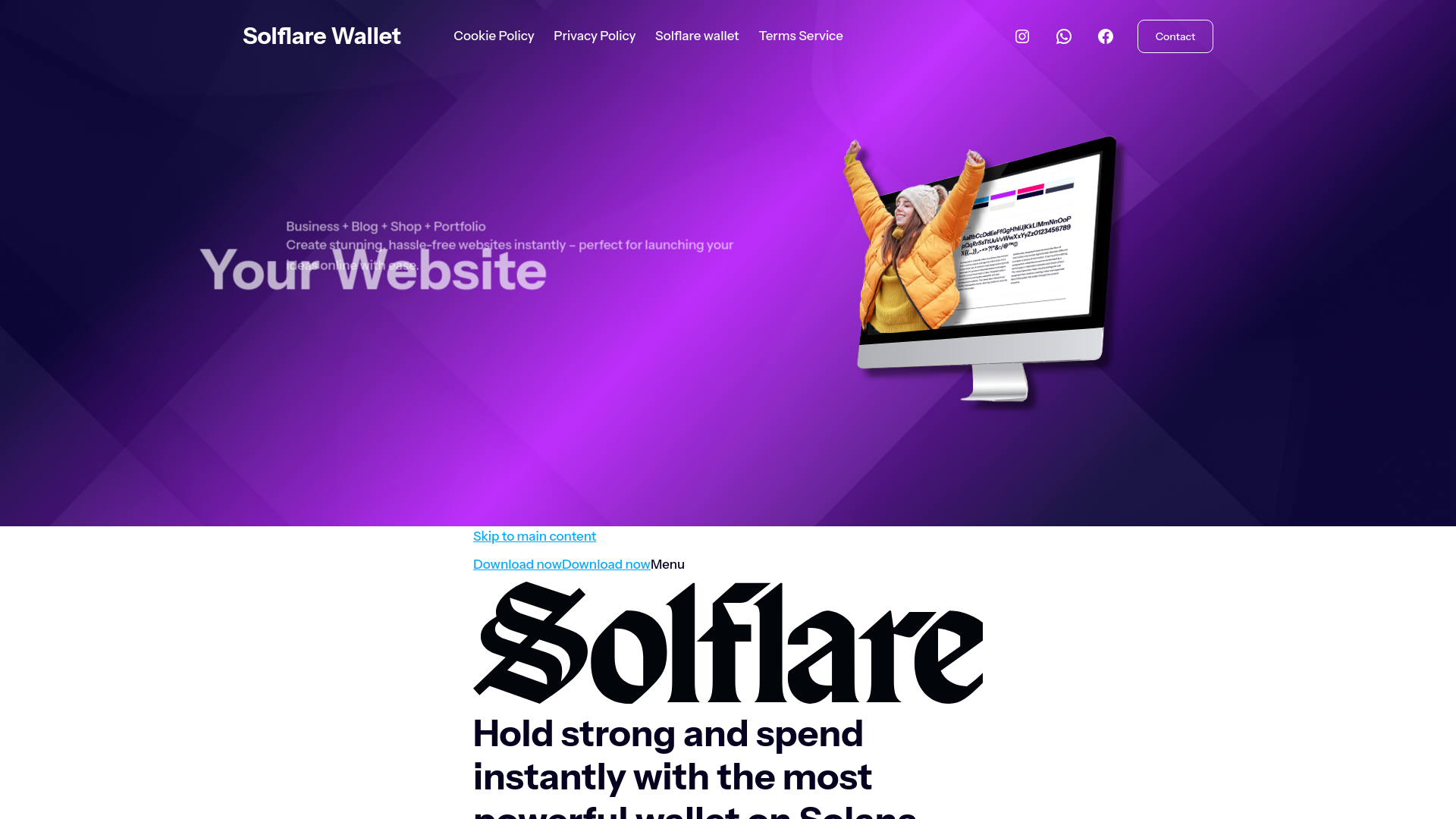 Screenshot of sol-flare-wallt.us