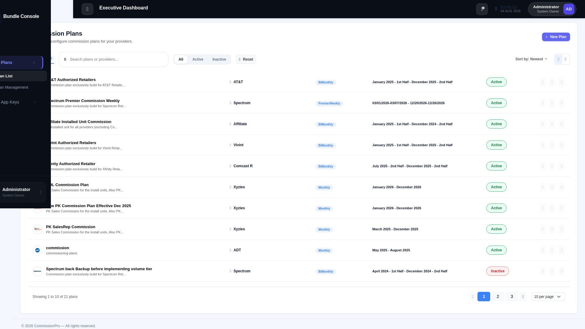 Screenshot of bundleadmin.azurewebsites.net