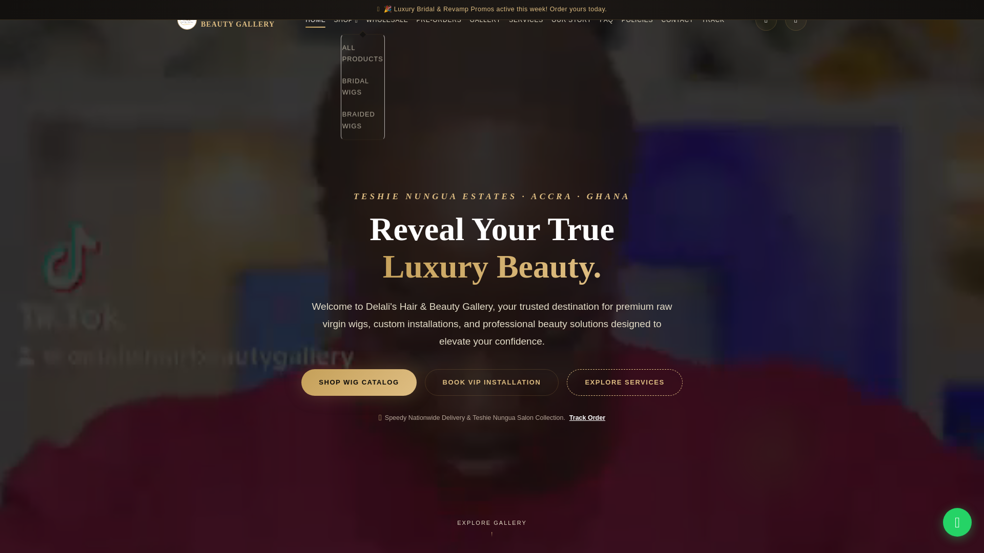 Screenshot of delalishairandbeautygallery.online