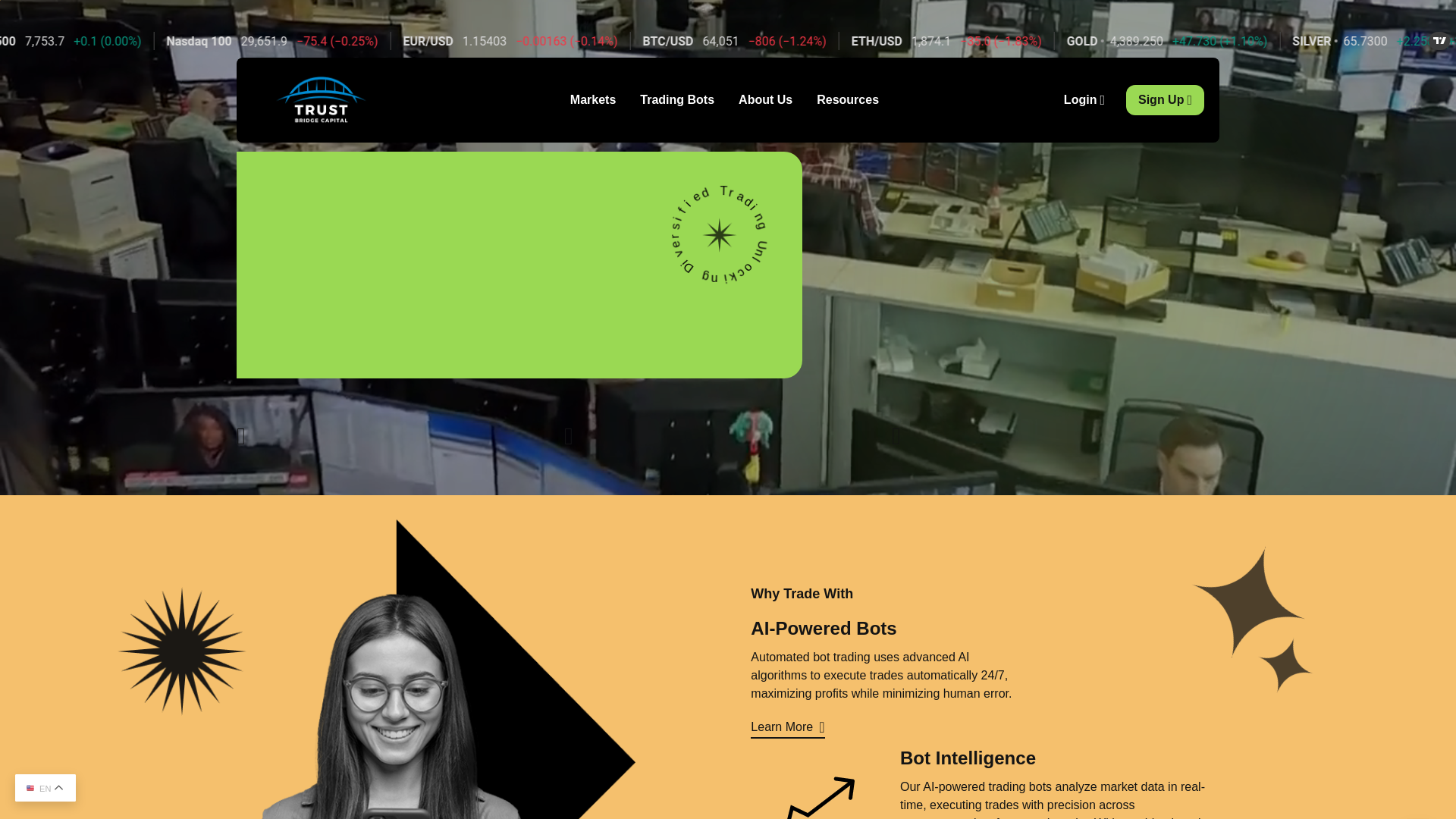 Screenshot of trustbridgecapital.live