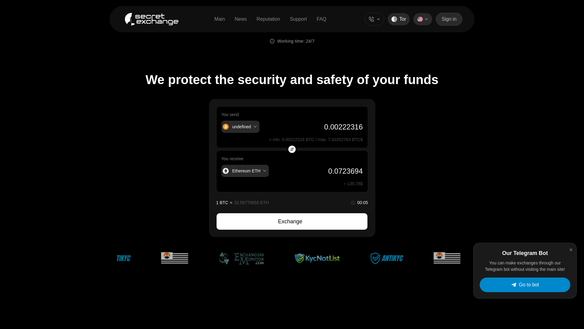 Screenshot of secrex.cc