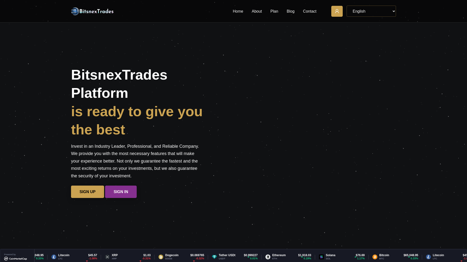 Screenshot of bitsnextrades.com