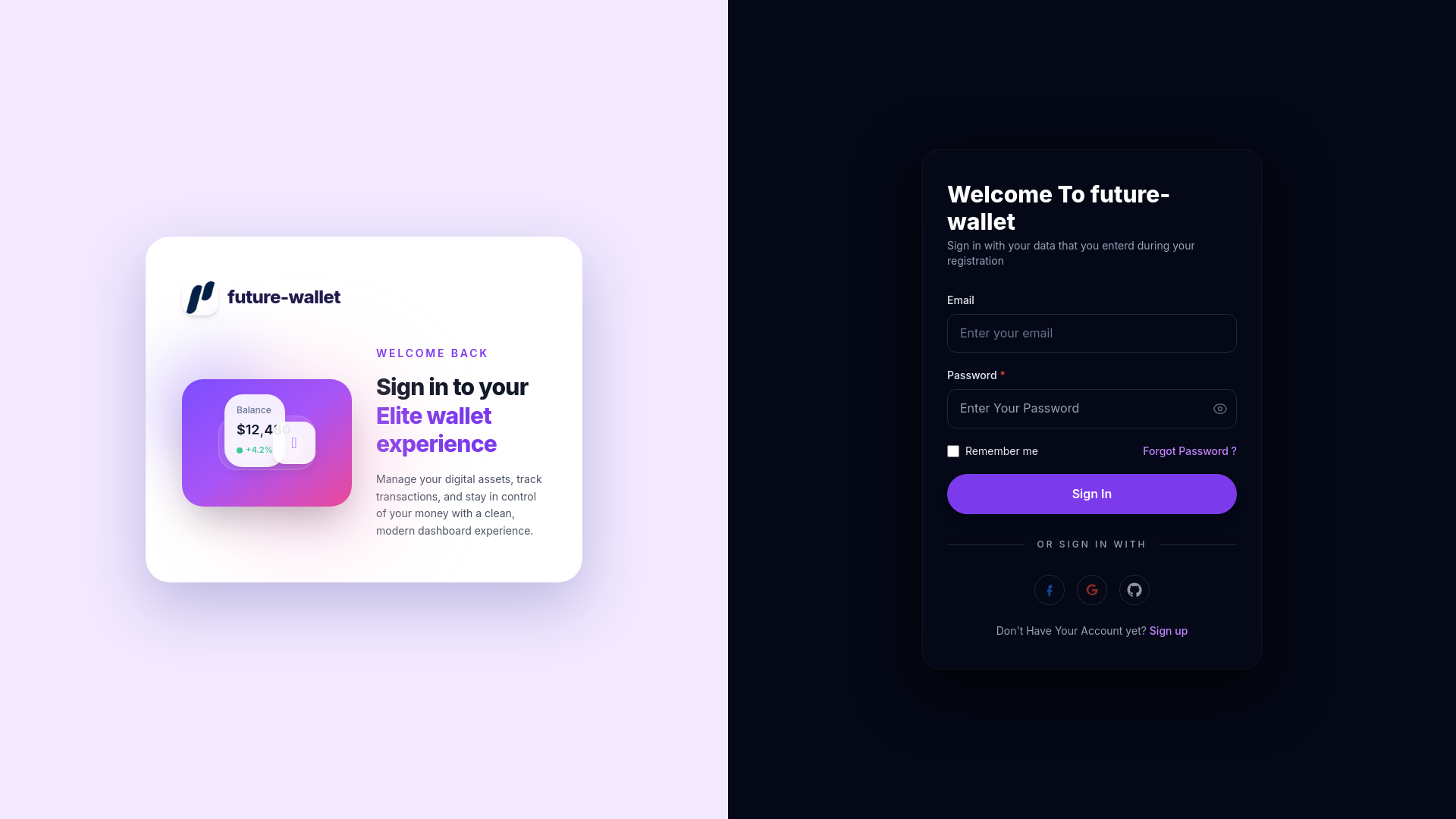 Screenshot of secure.future-wallet.io