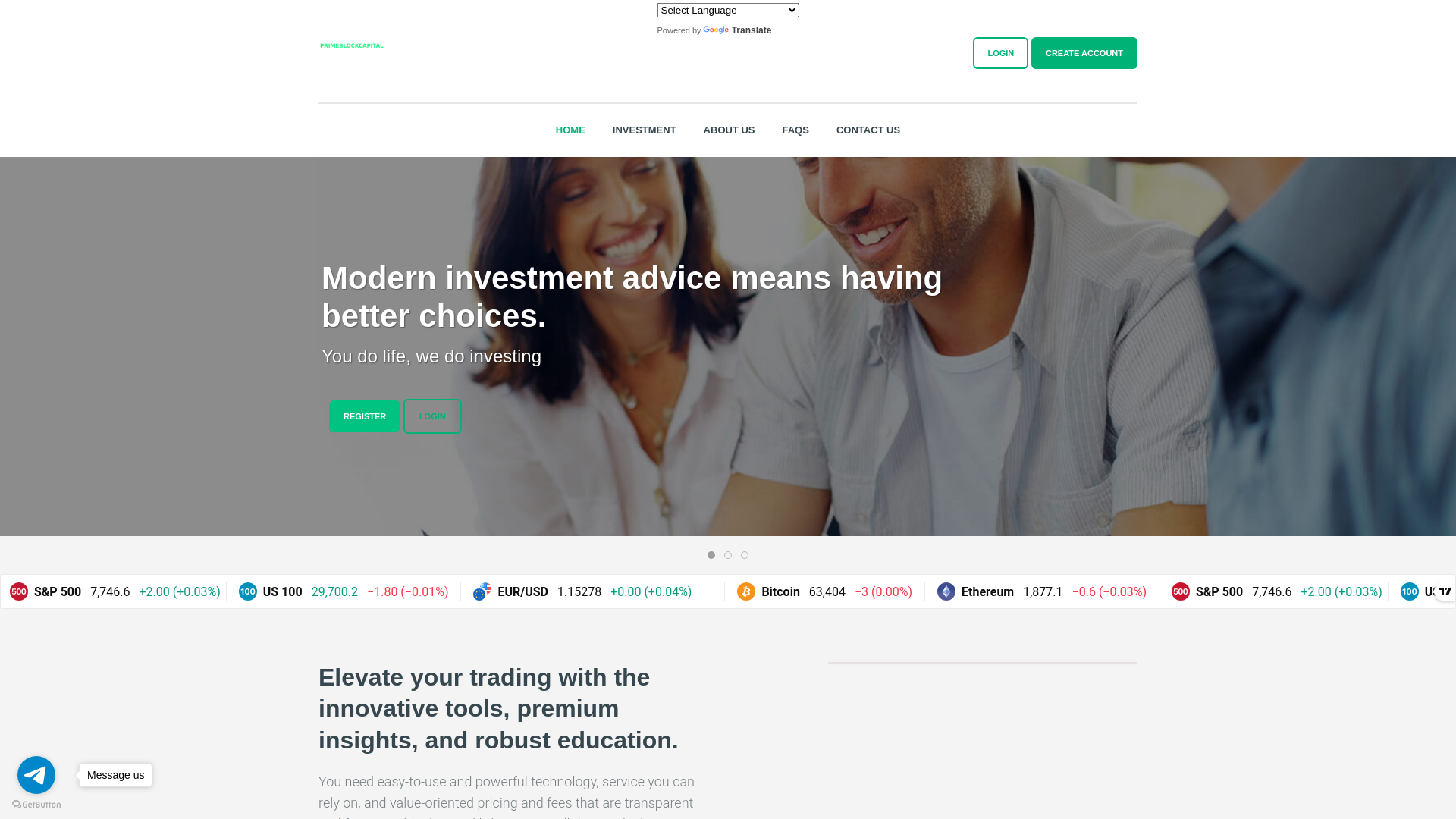 Stored capture of primeblockcapital.ltd