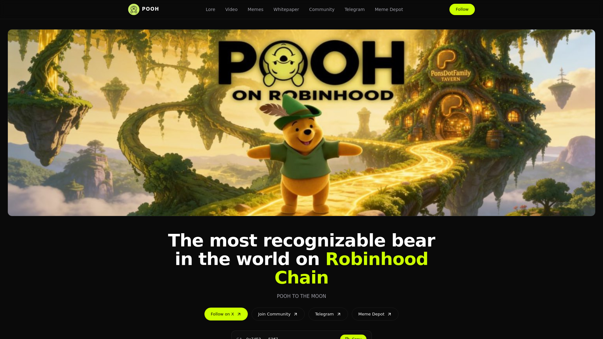 Screenshot of poohrobinhood.com