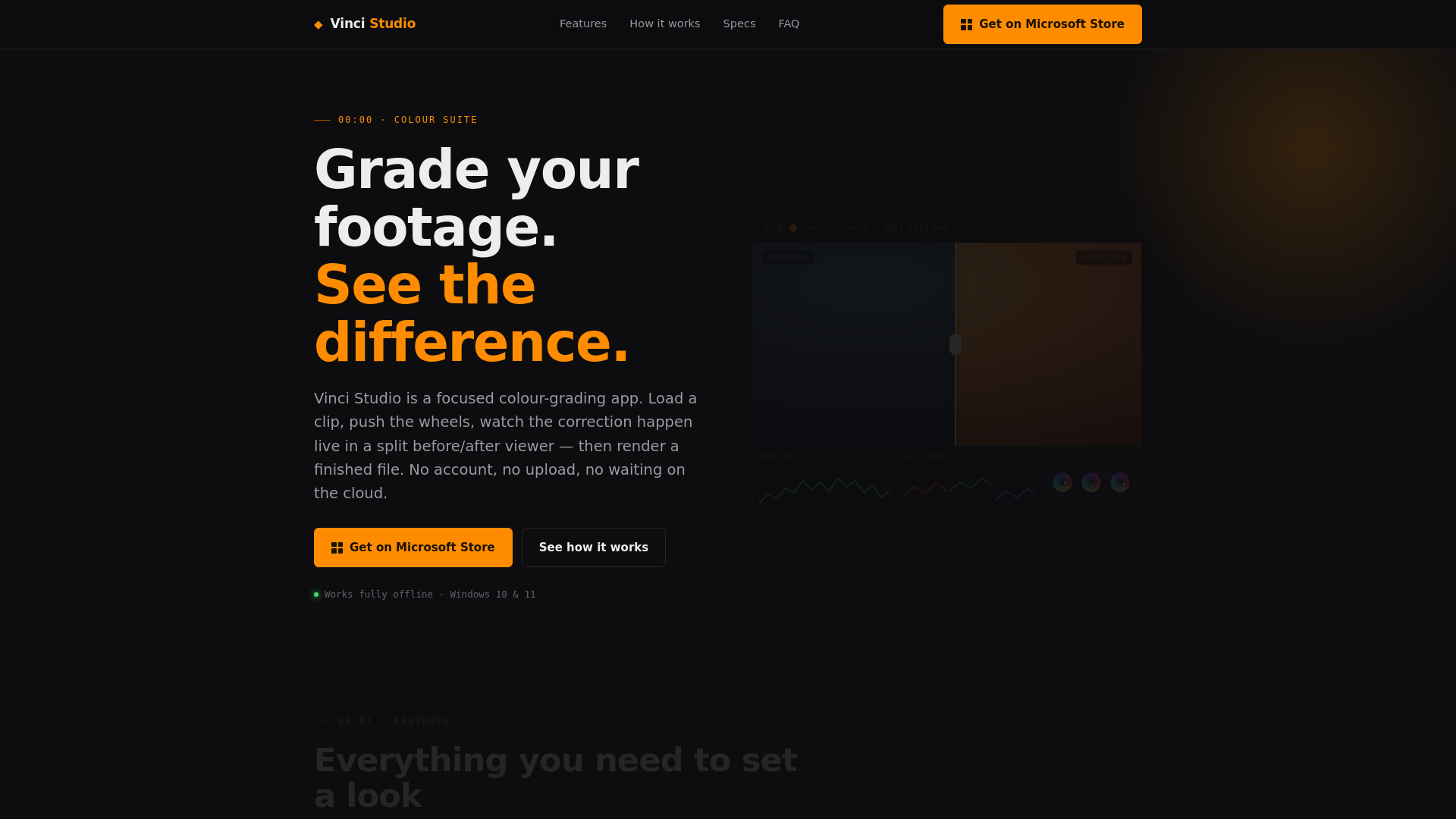 Screenshot of vinci-studio.app