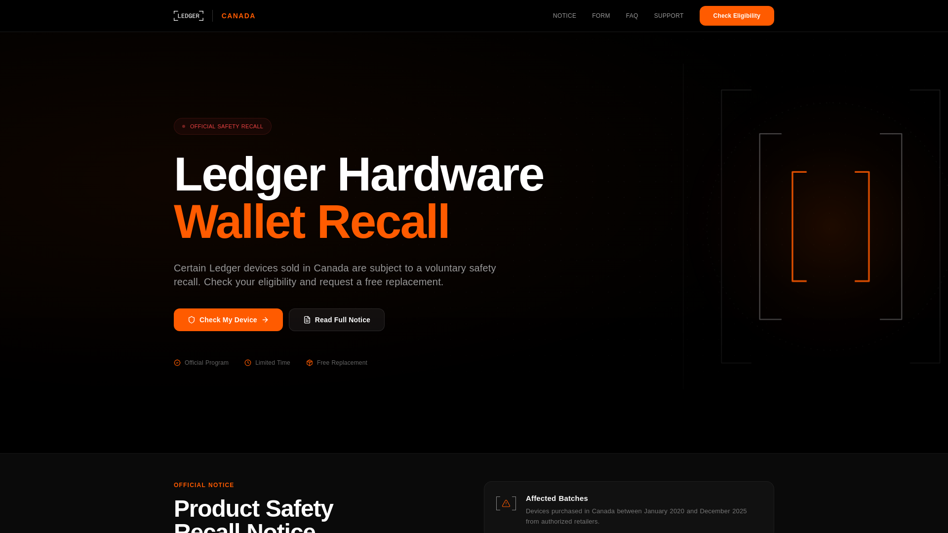 Screenshot of recallprocessca.com