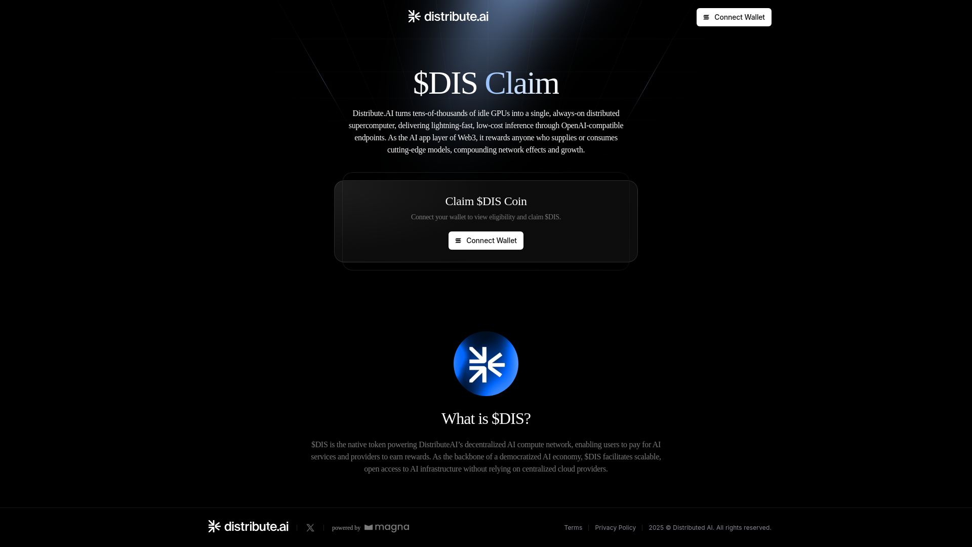 Stored capture of claimdistribute.pages.dev