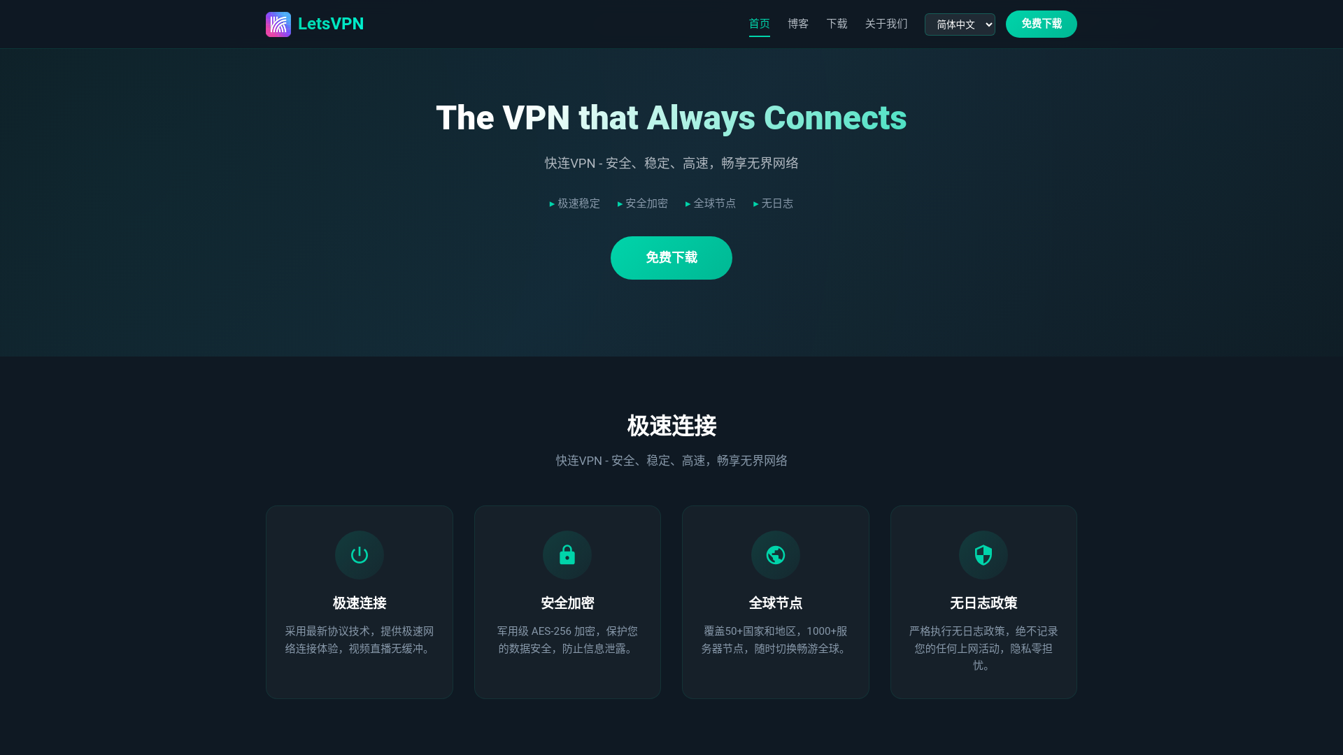 Screenshot of letsvpn-ai.com