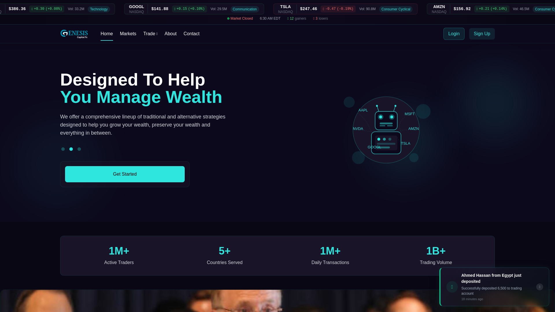 Screenshot of thegenesiscapitalfx.com