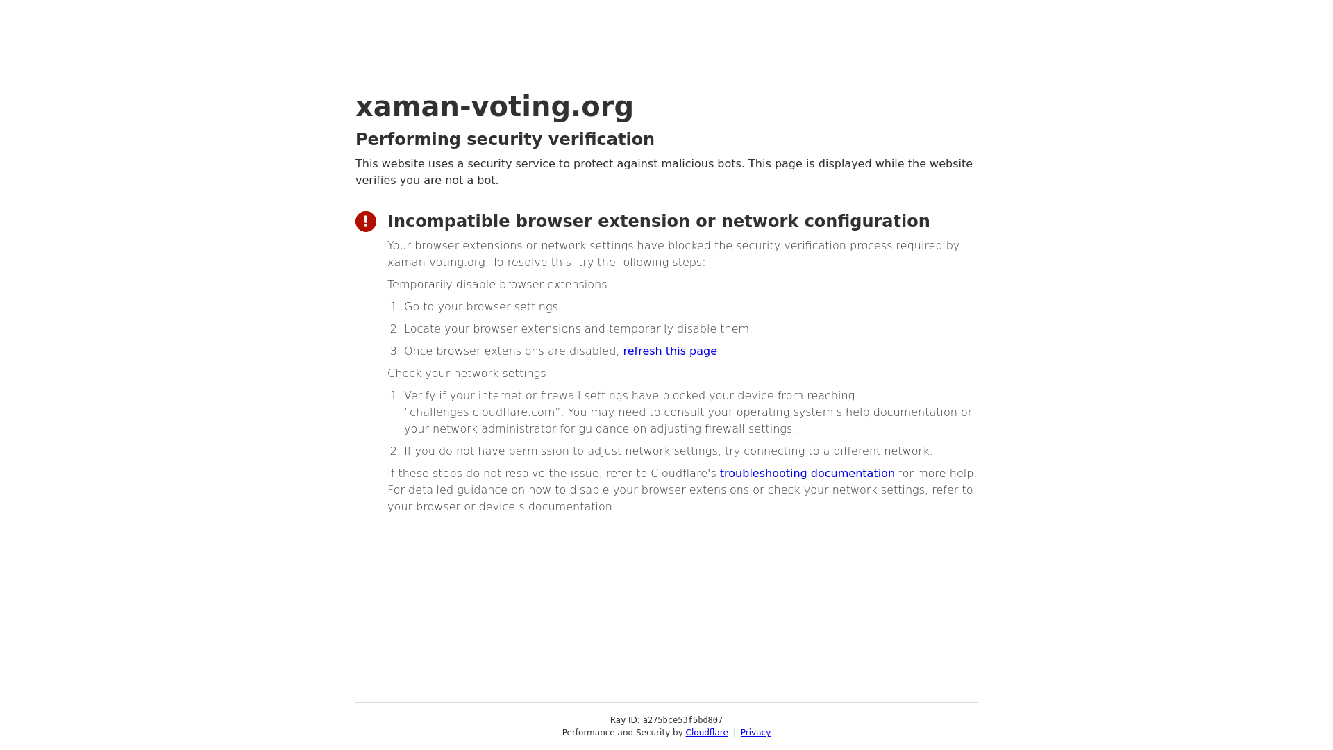 Screenshot of xaman-voting.org