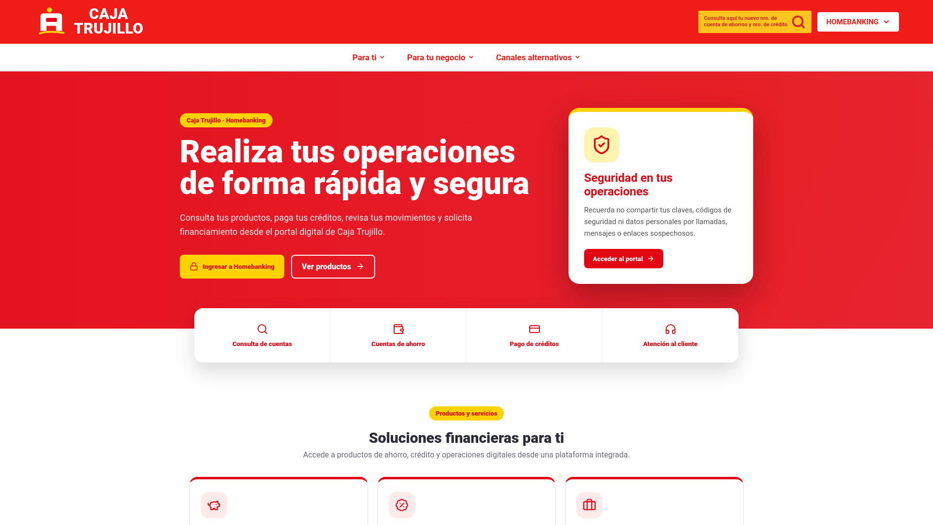 Stored capture of web-front-homebanking-caja-trujillo.vercel.app