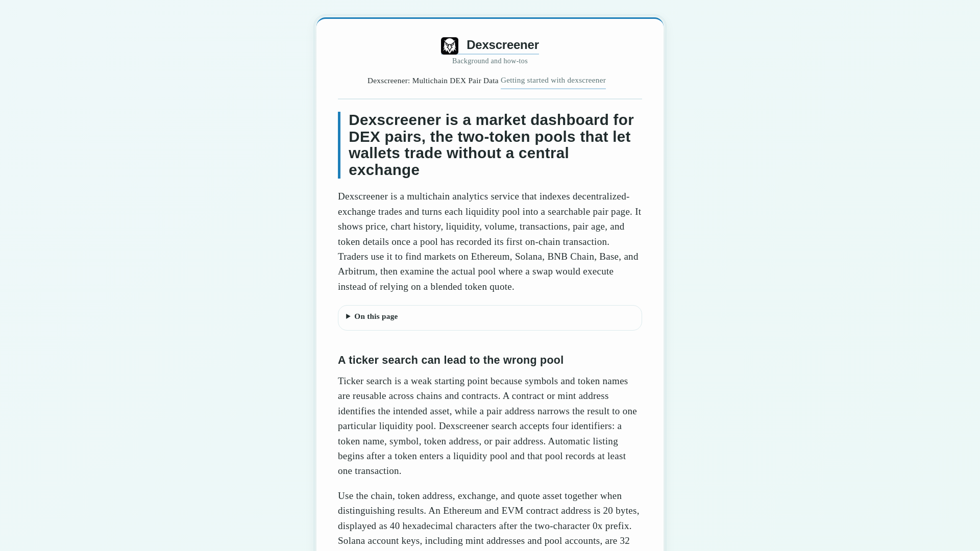 Screenshot of dex-srceener.ink