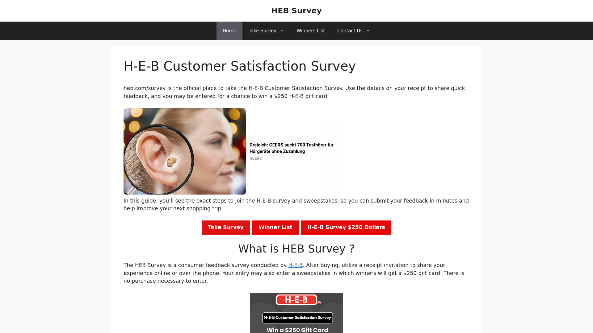Stored capture of heb-surveys.com