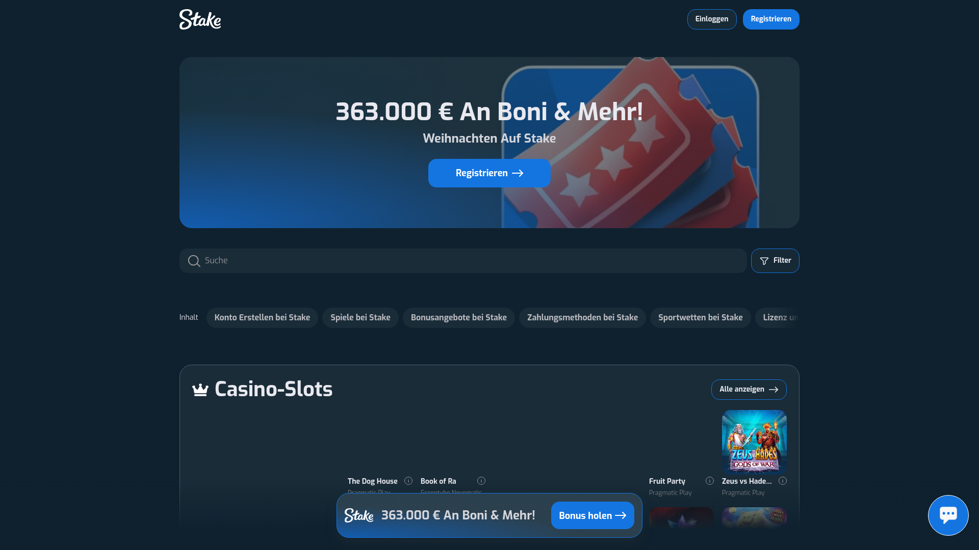 Screenshot of de-stake.de
