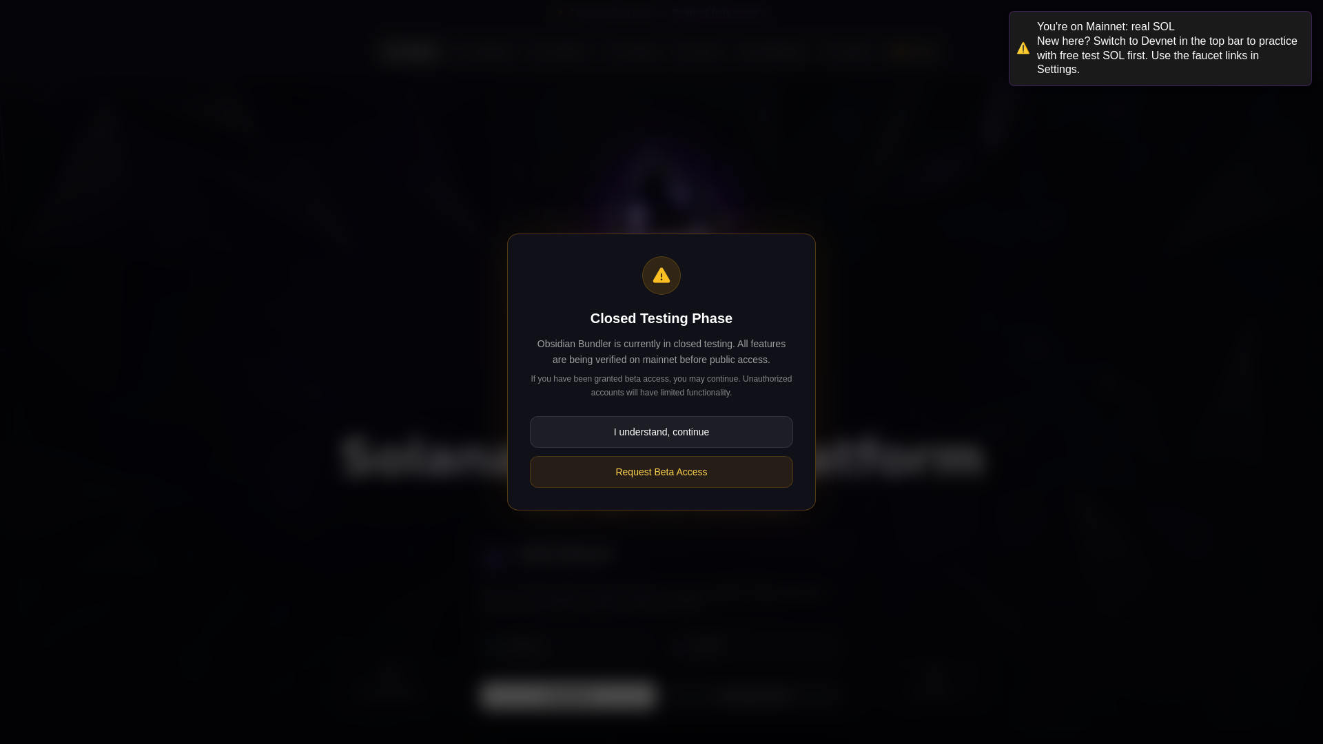 Screenshot of obsidianbundler.com