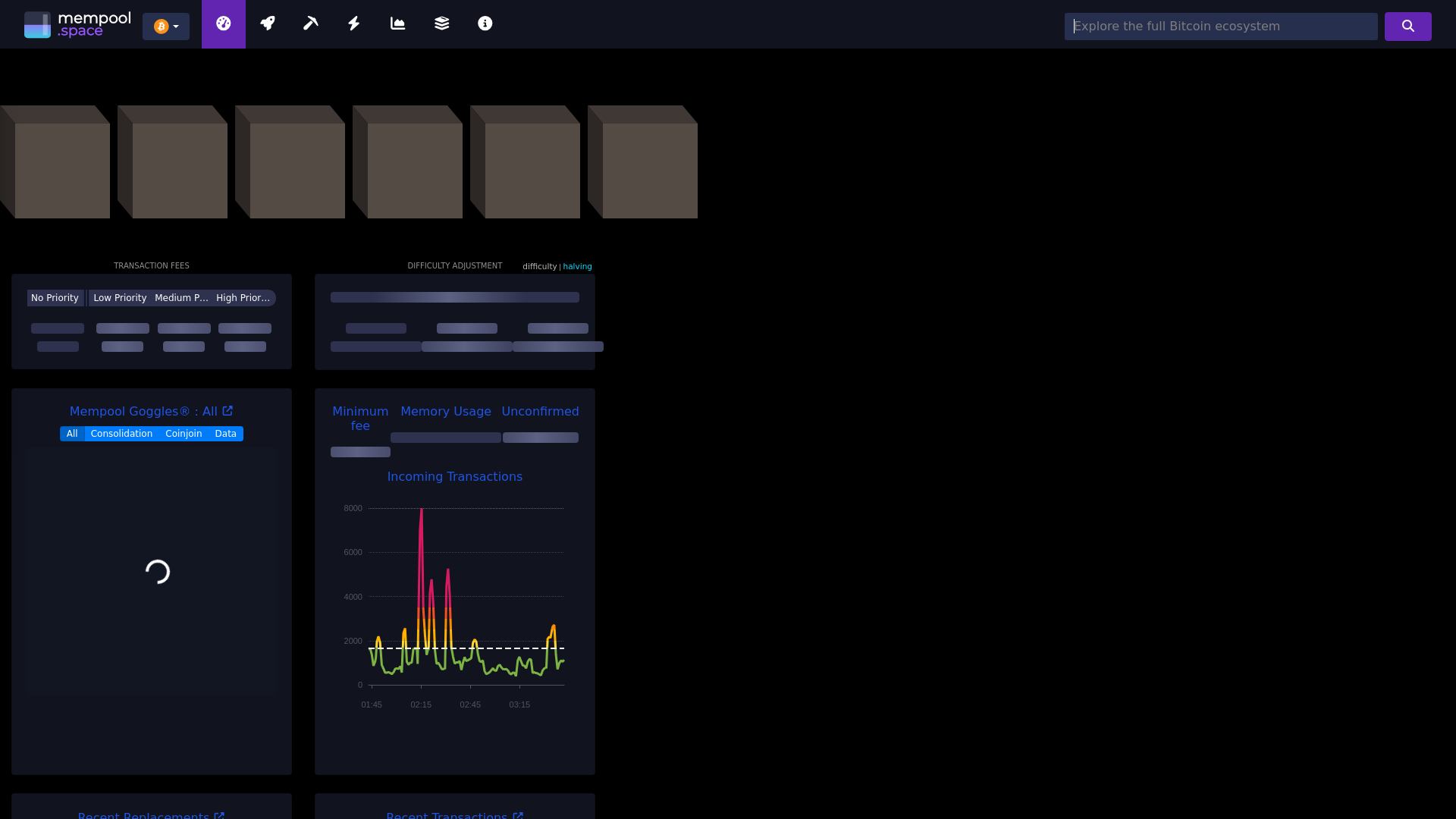 Stored capture of mempool.space