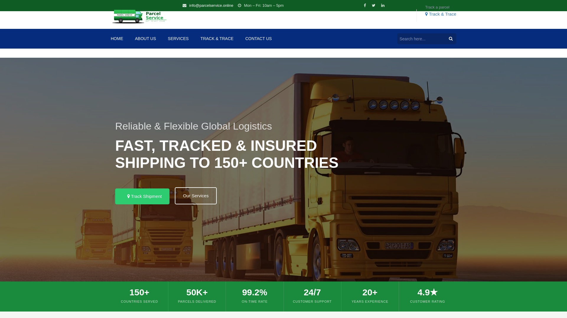 Screenshot of parcelservice.online